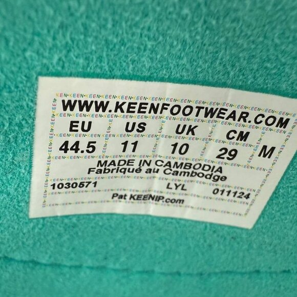 NEW KEEN UNEEK Sport Sandals Men\'s Black/Bright Aqua 1030571 main image 12